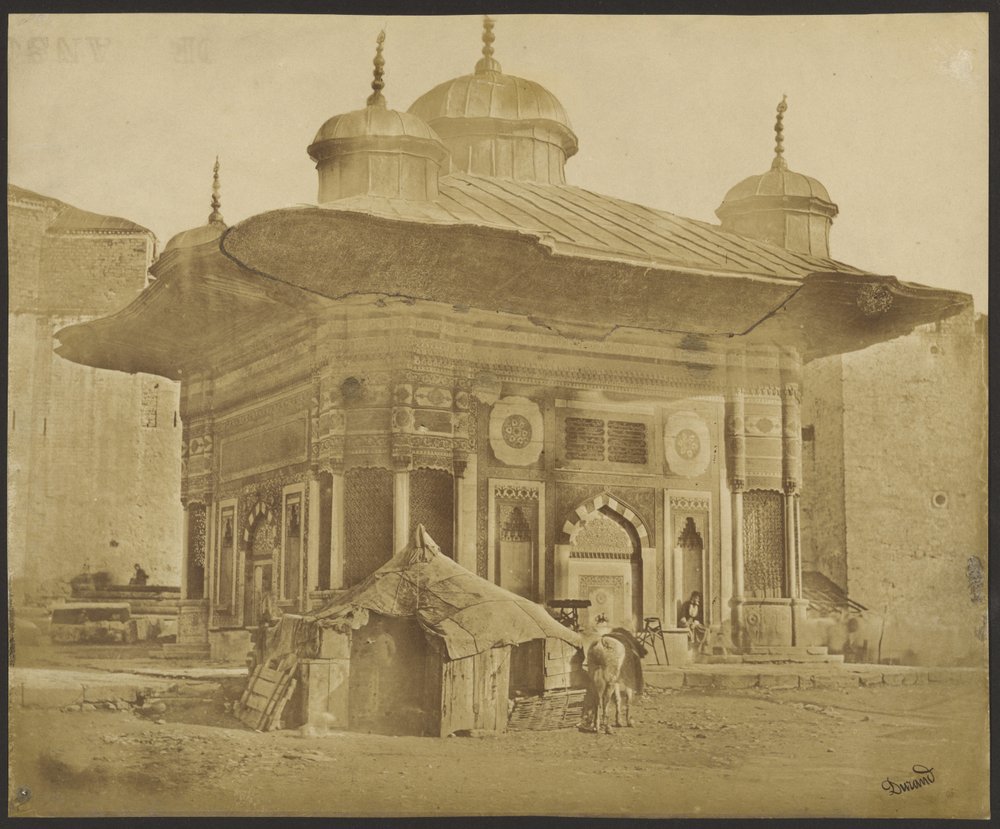 Building with Tent and Horse by Durand: Buy fine art print
