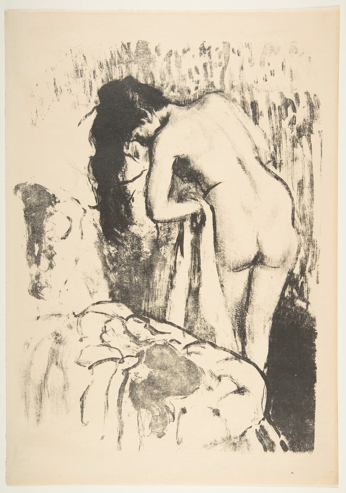 Nude Woman Standing, Drying Herself by Edgar Degas