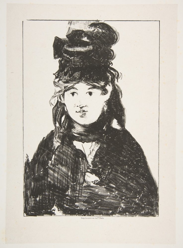 Berthe Morisot In Black, 1872-74. by Édouard Manet