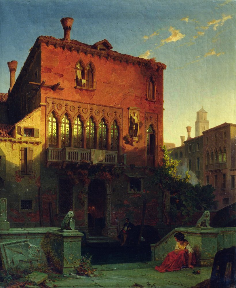 The House of Othello, the Moor, in Venice, 1856 by Eduard Gerhardt