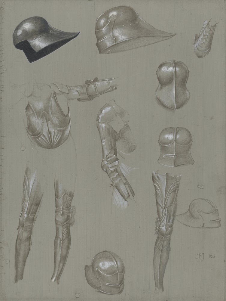 Studies of a Suit of Armour, 1875 by Edward Burne-Jones