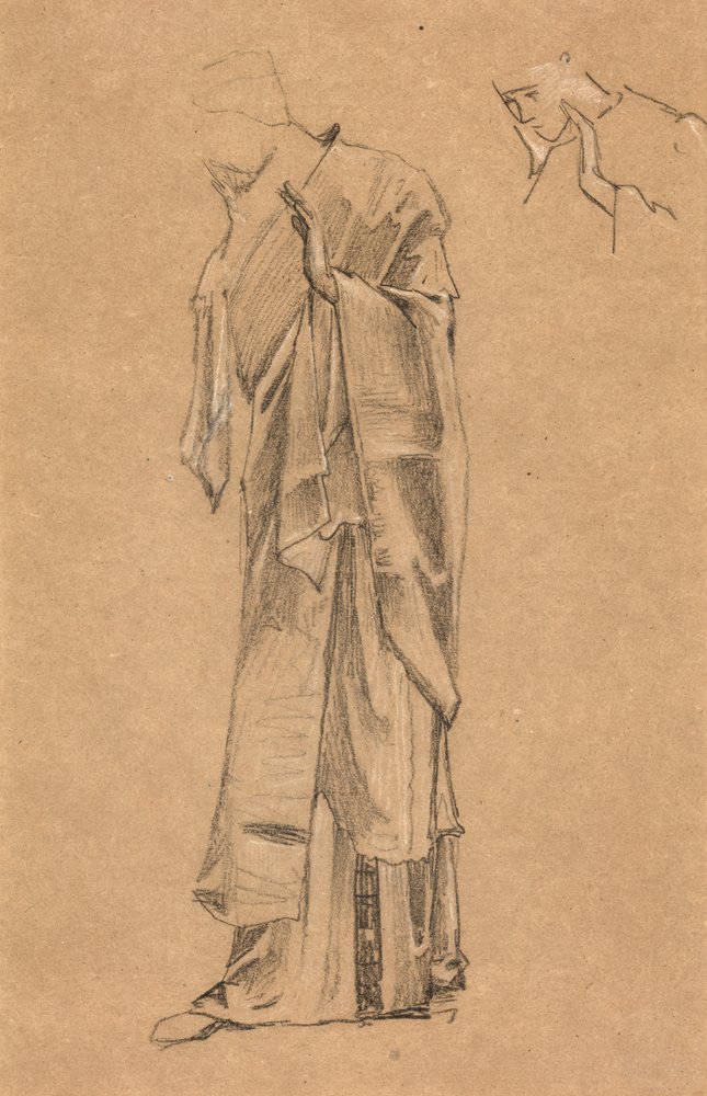 Study associated with "The Dream of Lancelot" by Edward Burne-Jones