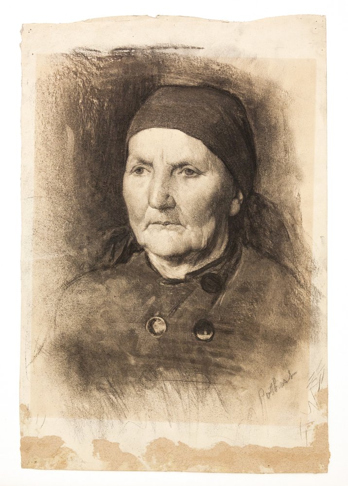Study Head (Woman in a Scarf) by Edward Henry Potthast