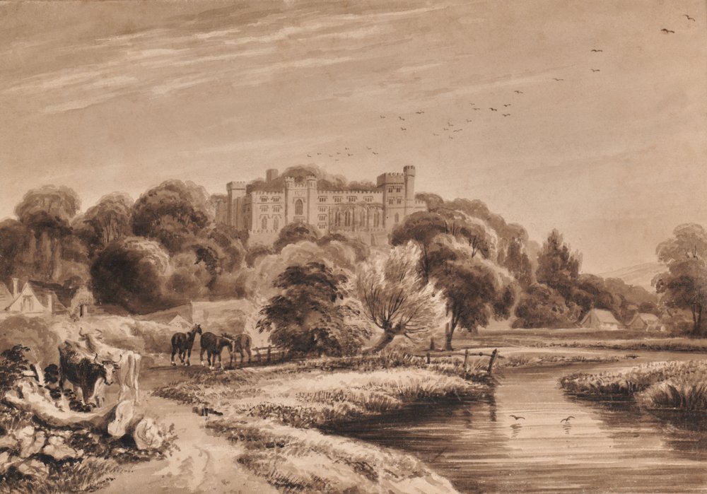 Landscape with Cows and Horses by Edward Pretty