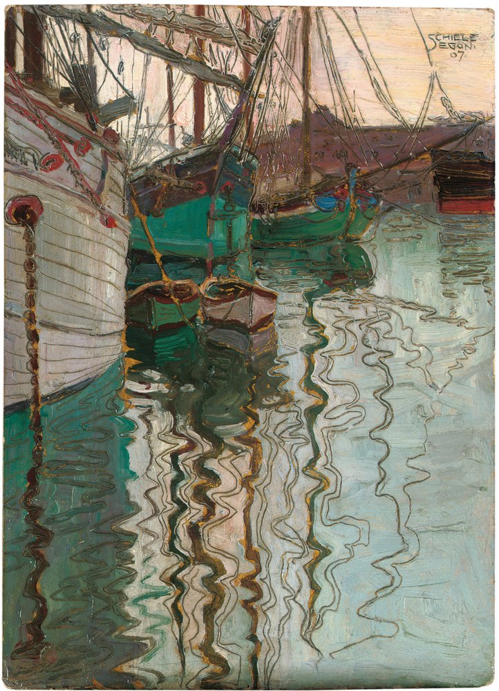 Port of Trieste, 1907 by Egon Schiele