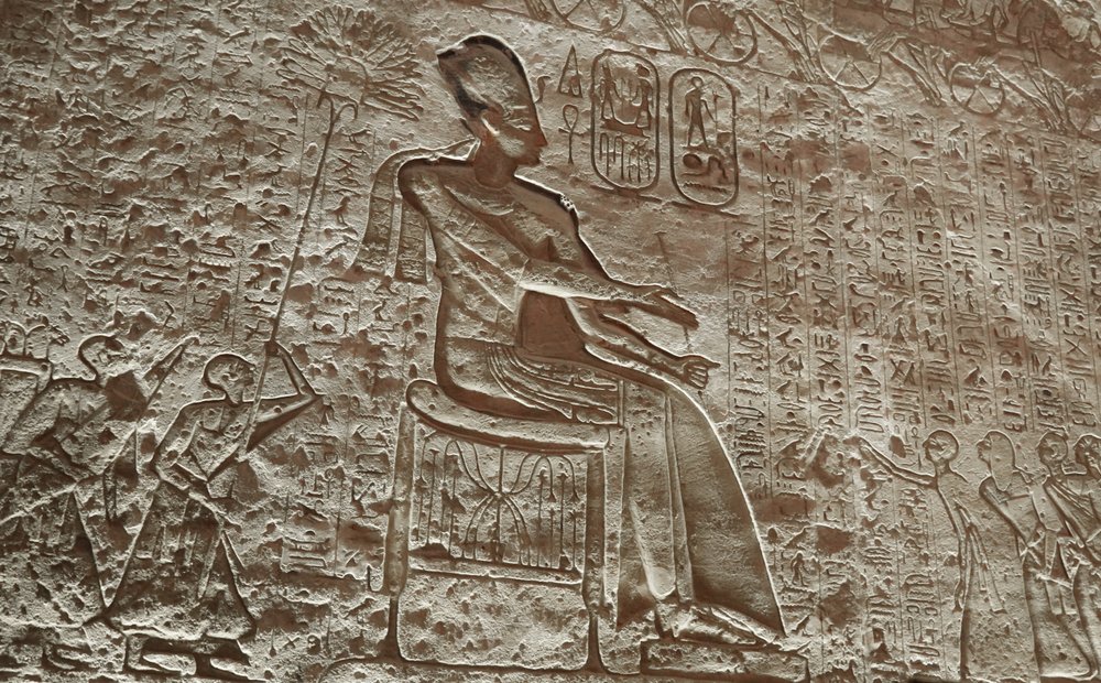 The great temple of Abu Simbel by Egyptian 19th Dynasty