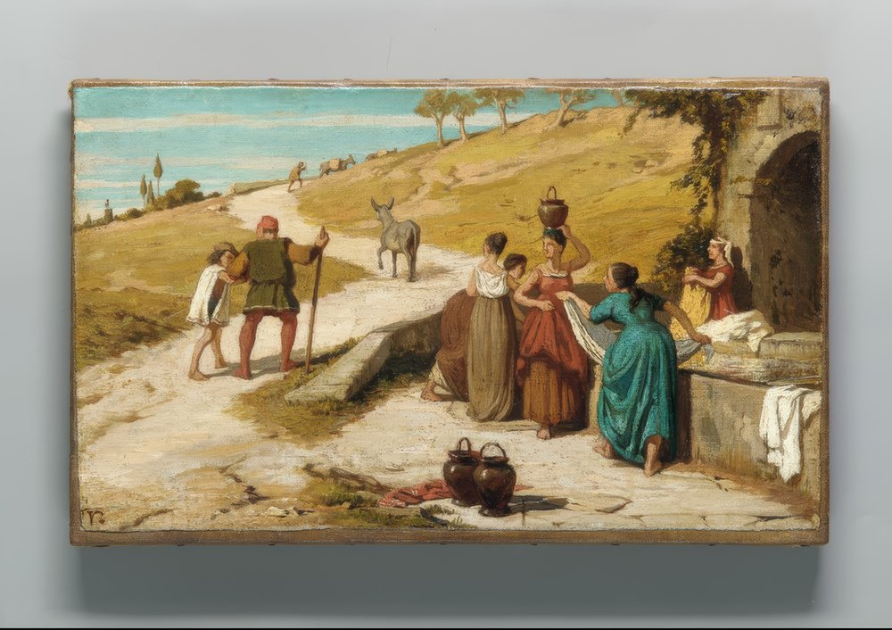 The Fable of the Miller, His Son, and the Donkey by Elihu Vedder