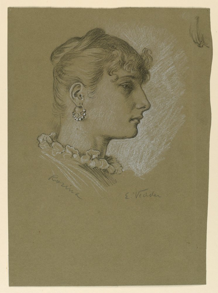 Head of a Woman, Profile: Rosina, ca. 1885 by Elihu Vedder