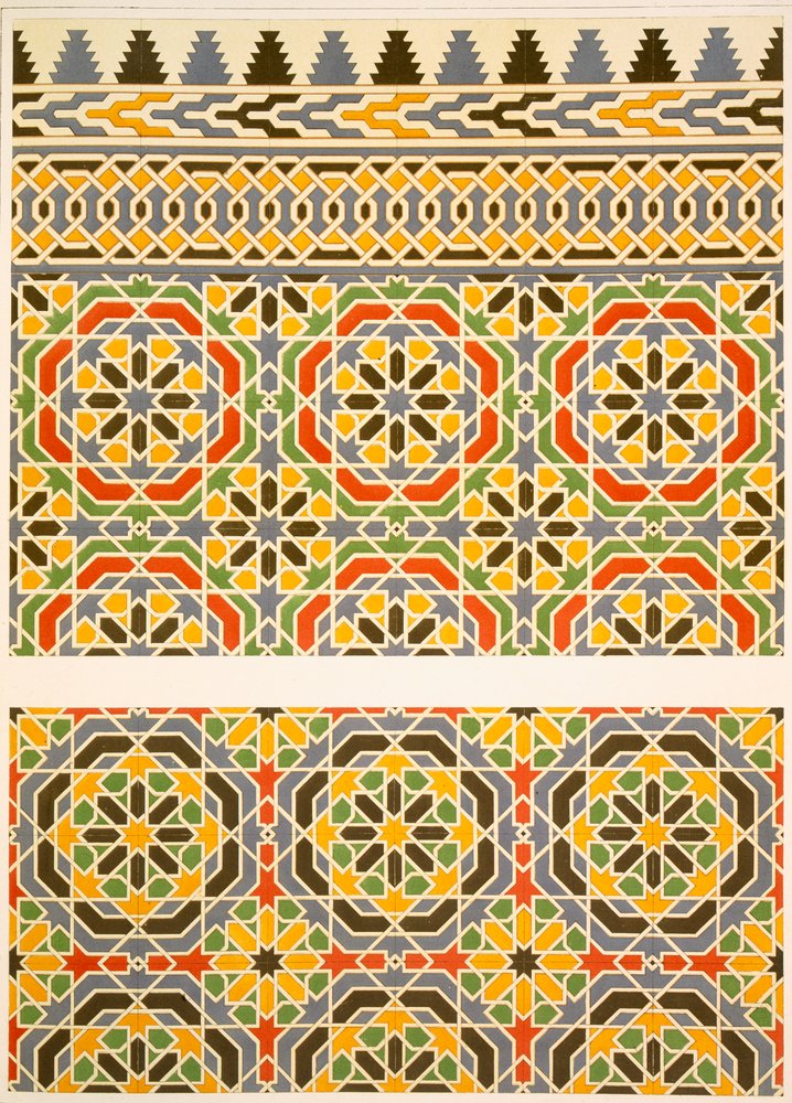 Geometric Ceramic Decoration from the Mosque of Cheykhoun, 19th Century