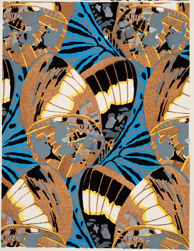 Detail from Plate 20, from Papillons, pub. 1925 by Émile-Allain Séguy