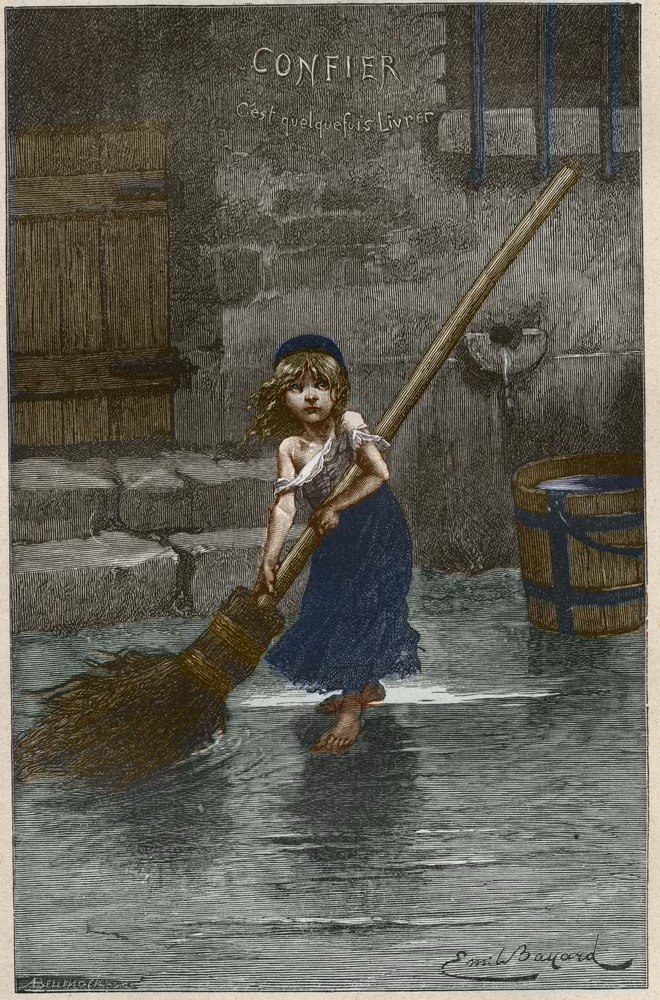 Cosette, illustration from 'Les Miserables' by Victor Hugo