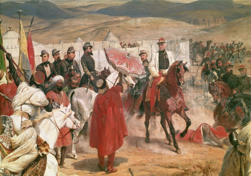 Marshal Thomas Bugeaud (1784-1849) and Colonel Joseph Vantini (Yousouf) (1808-66) During the Conquest of Algeria, 1846 by Emile Jean Horace Vernet