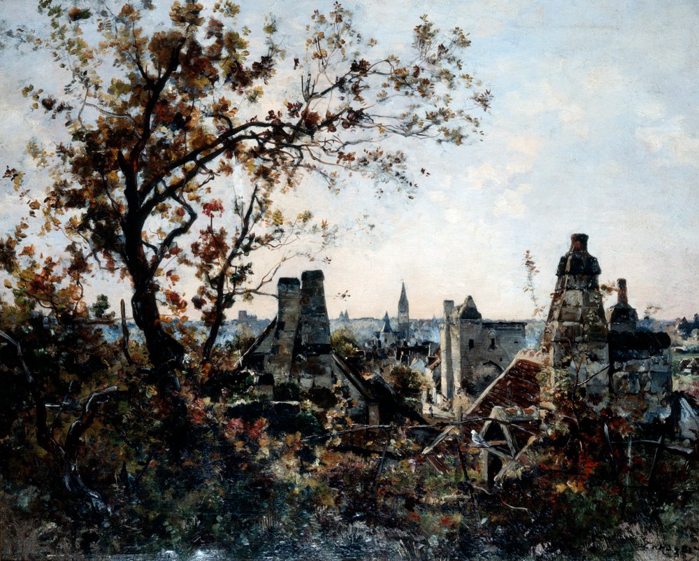 The Tower of Chevalot in the Evening by Emmanuel Lansyer