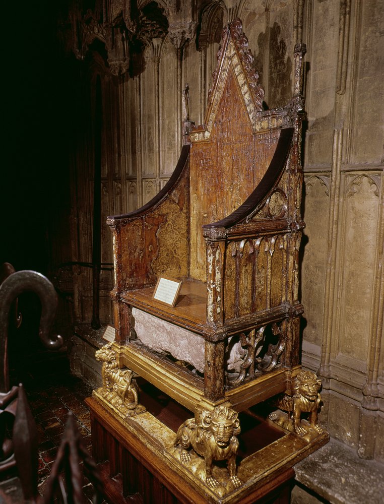 Coronation chair made for Edward I by Walter, 1300-01 by English School