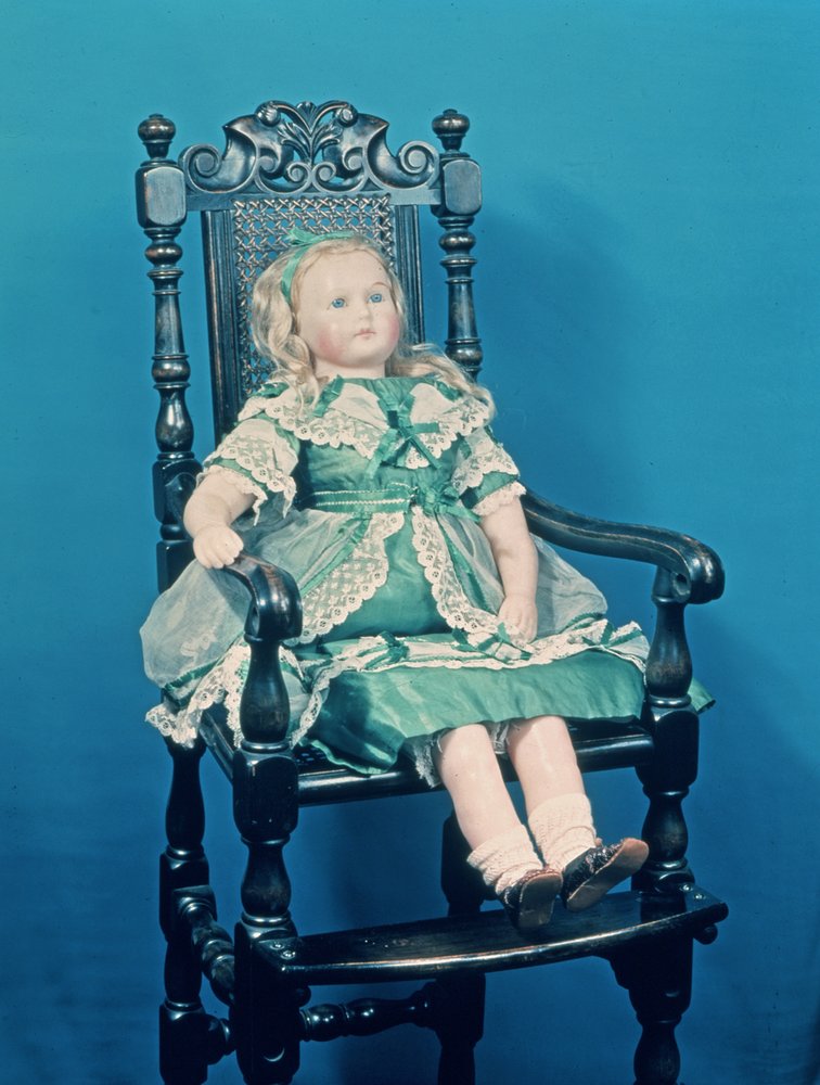 Doll, probably made by Charles Marsh, 1865 by English School