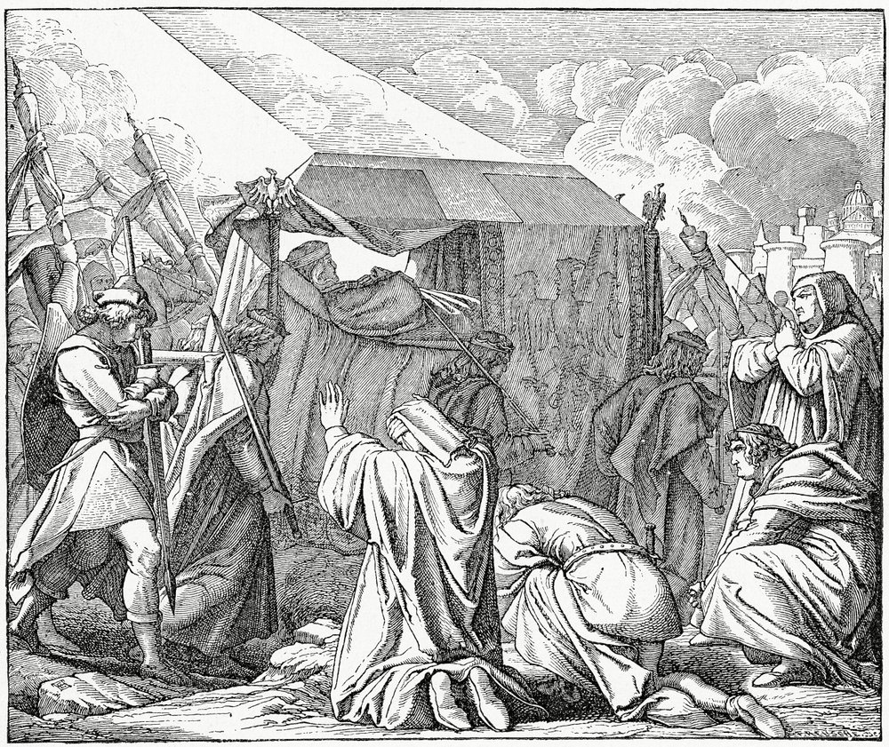 Henry VII, Holy Roman Emperor, is mourned by his people in 1313, 1882 by English School