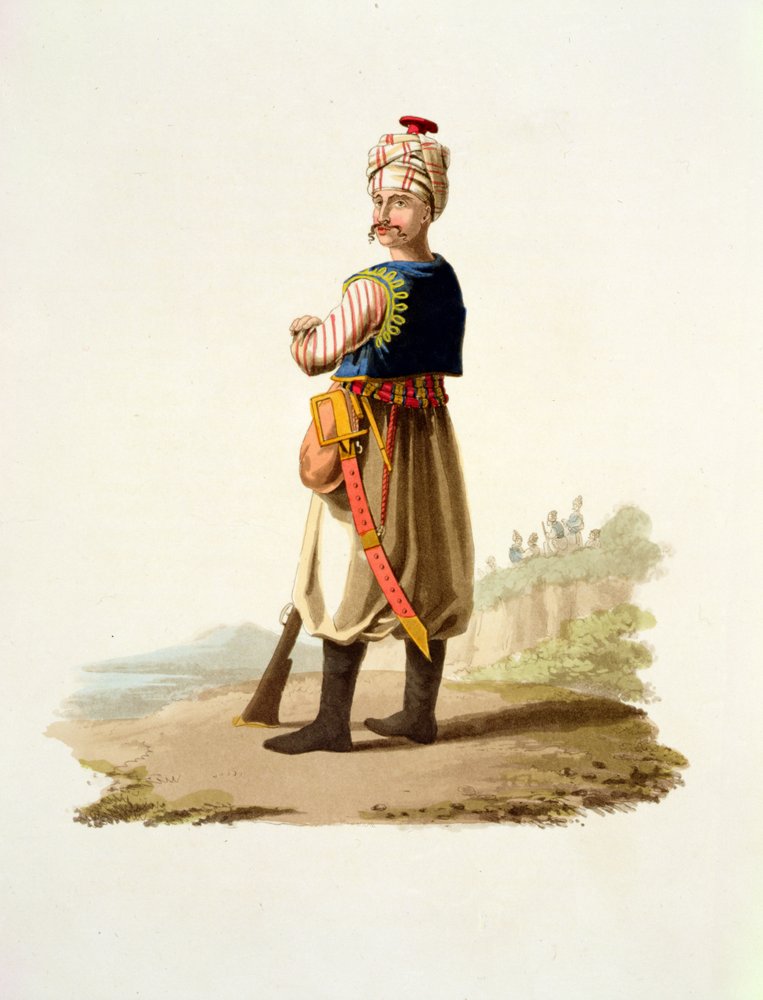 Janissary, from Costumes of the Various Nations, Volume VII, The ...
