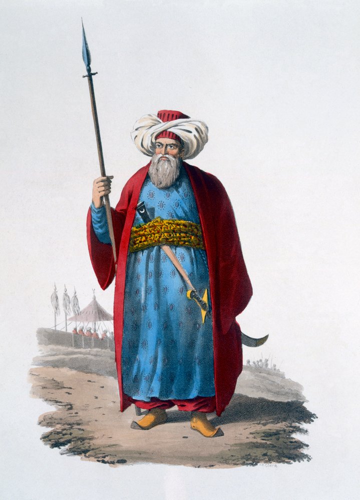 Mameluke Officer, 1818 by English School: Fine art print