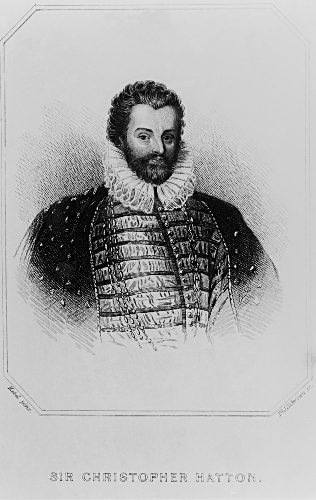 Portrait of Sir Christopher Hatton from 'Lodge's British Portraits'