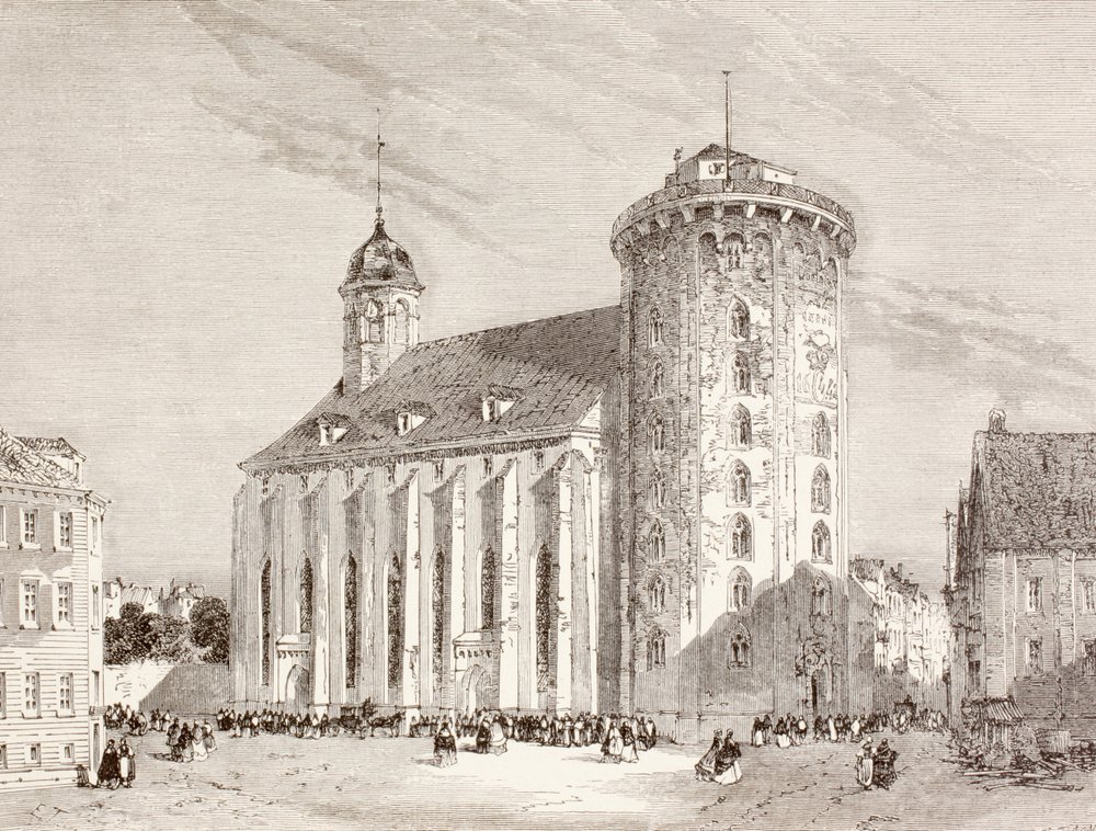 The Rundetarn or Round Tower in Copenhagen, Denmark in the Nineteenth Century by English School