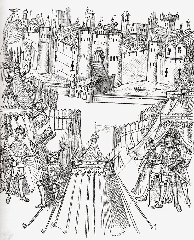 The Siege of Rouen, France in 1418, from 