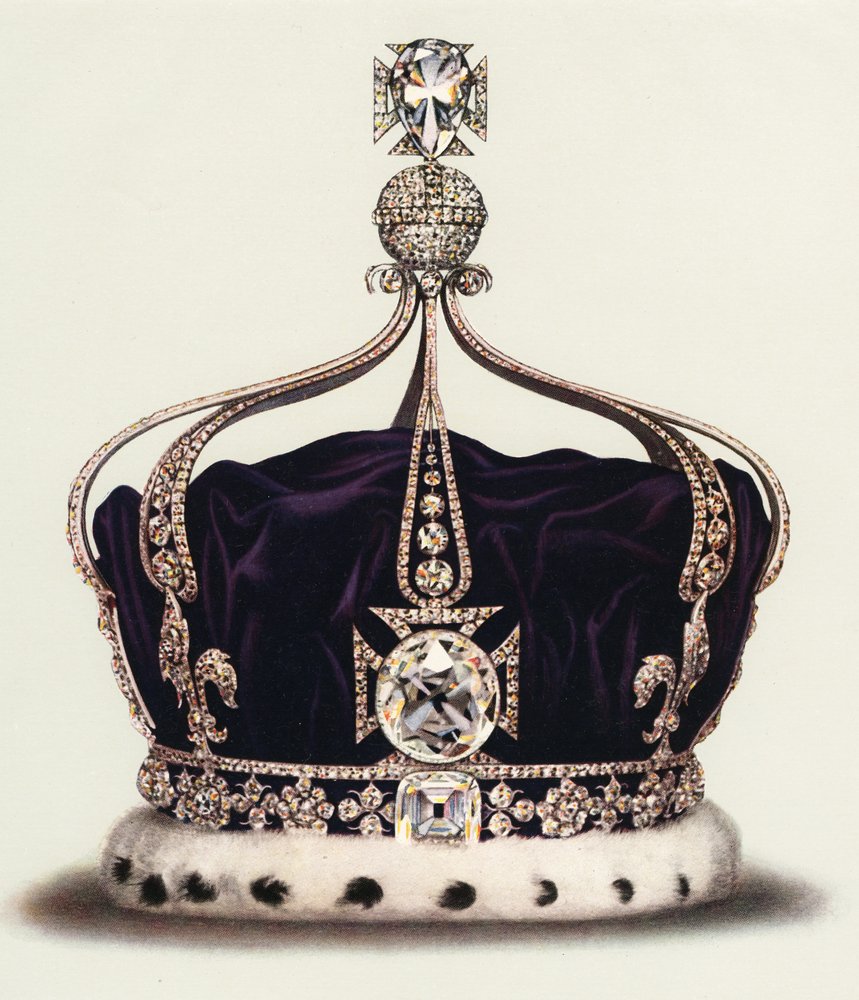 The State Crown of Queen Mary from the Crown Jewels of England by English School