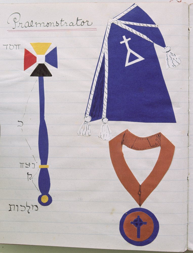 The robe (with the symbol of the Order) and regalia of the Instructor ...