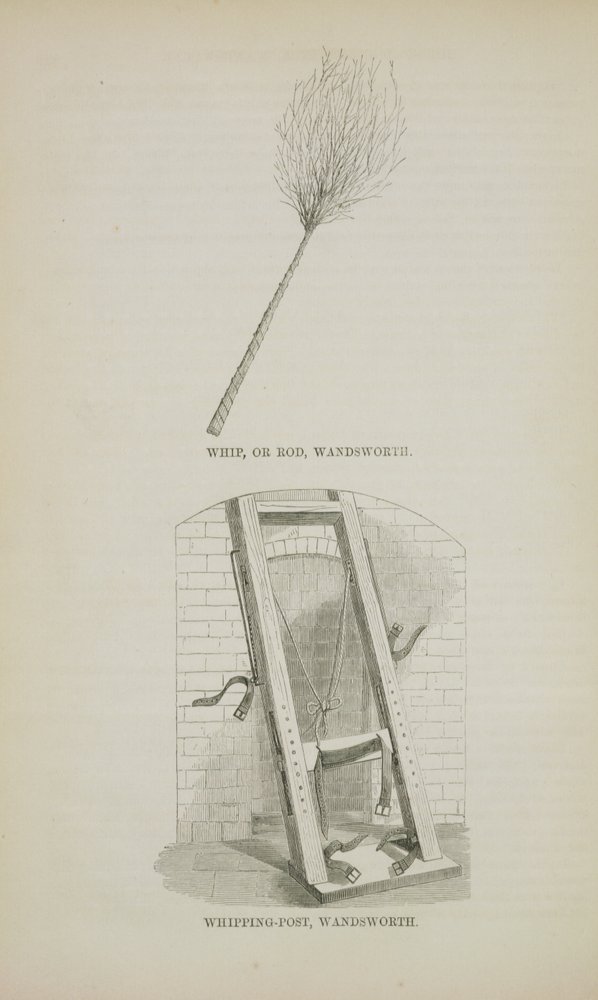 Whip or Rod and Whipping-Post at Wandsworth, from The Criminal Prisons ...
