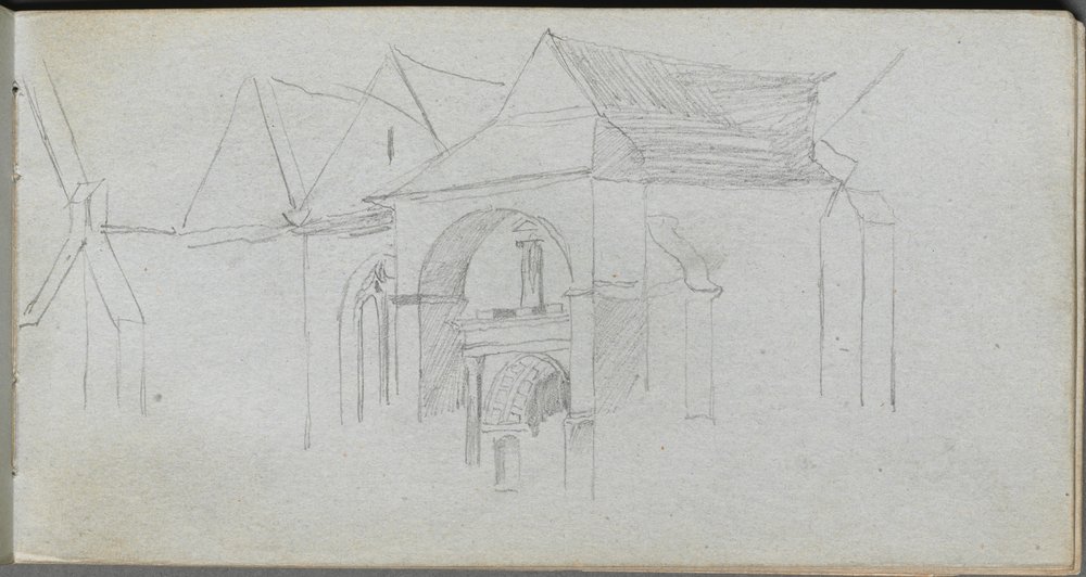 Sketchbook, Page 22: Architectural Study by Jean-Louis Ernest Meissonier