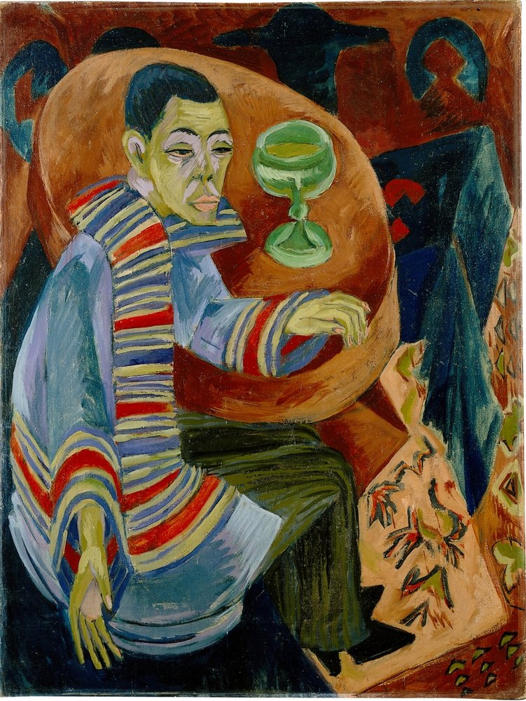The Drinker (Self-Portrait) by Ernst Ludwig Kirchner