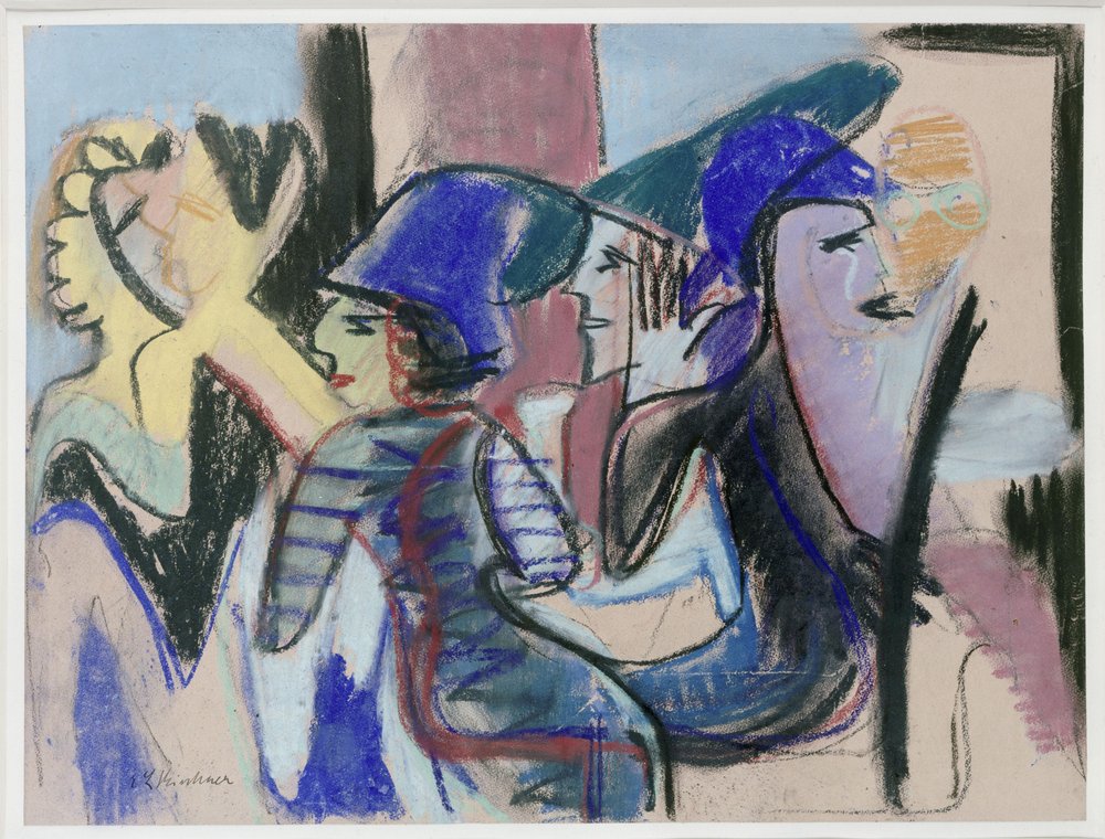 Five People in a Café by Ernst Ludwig Kirchner