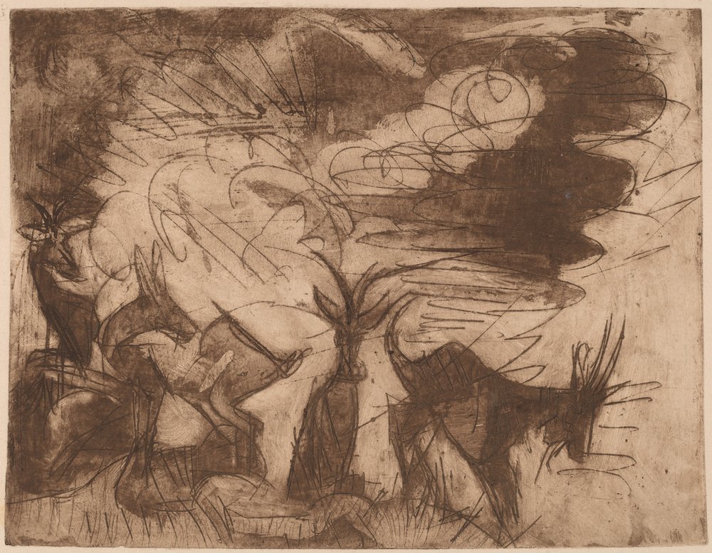 Goats and Clouds by Ernst Ludwig Kirchner