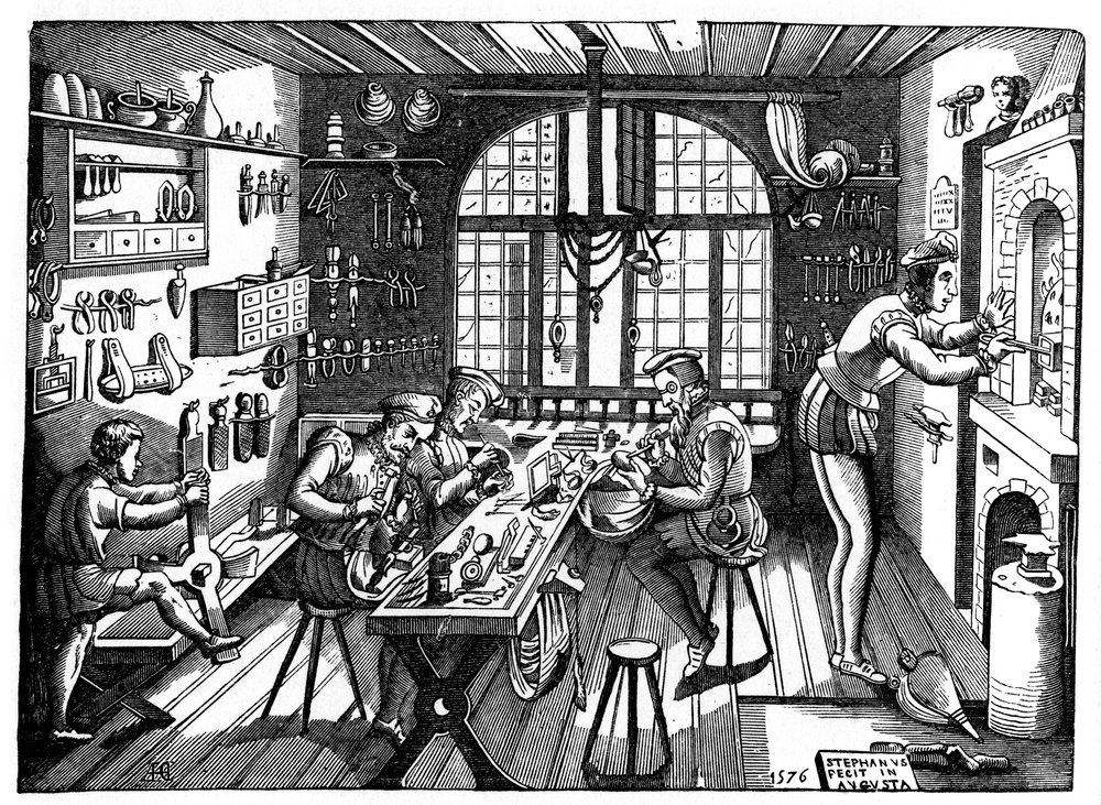 The studio of Etienne Delaune, 1576, 1870 by Etienne Delaune