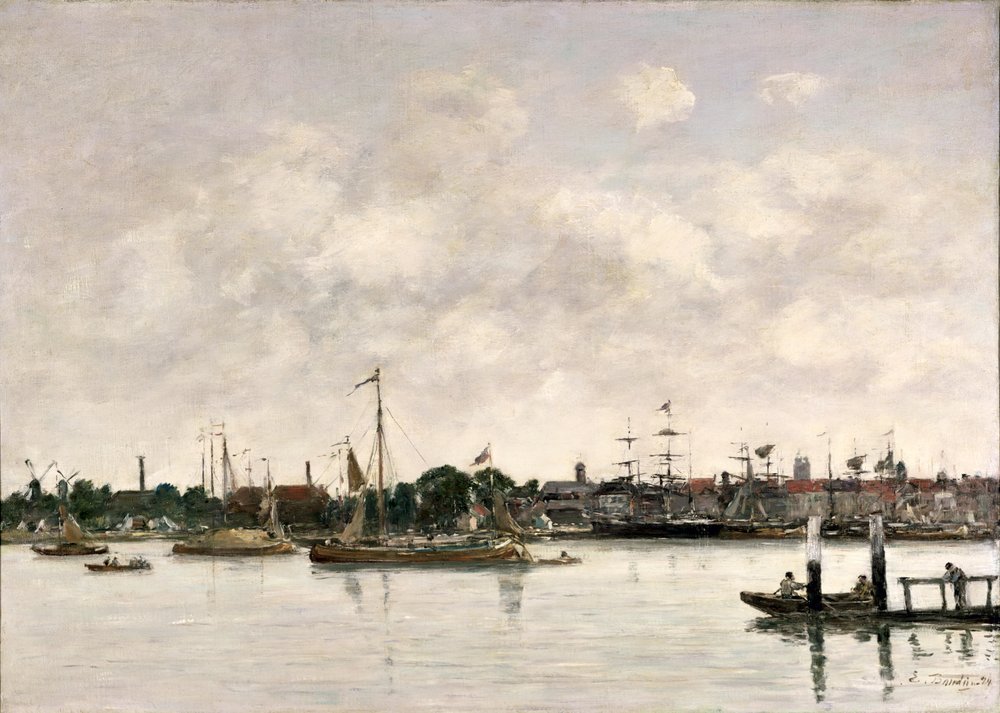 The Meuse at Dordrecht by Eugene Louis Boudin