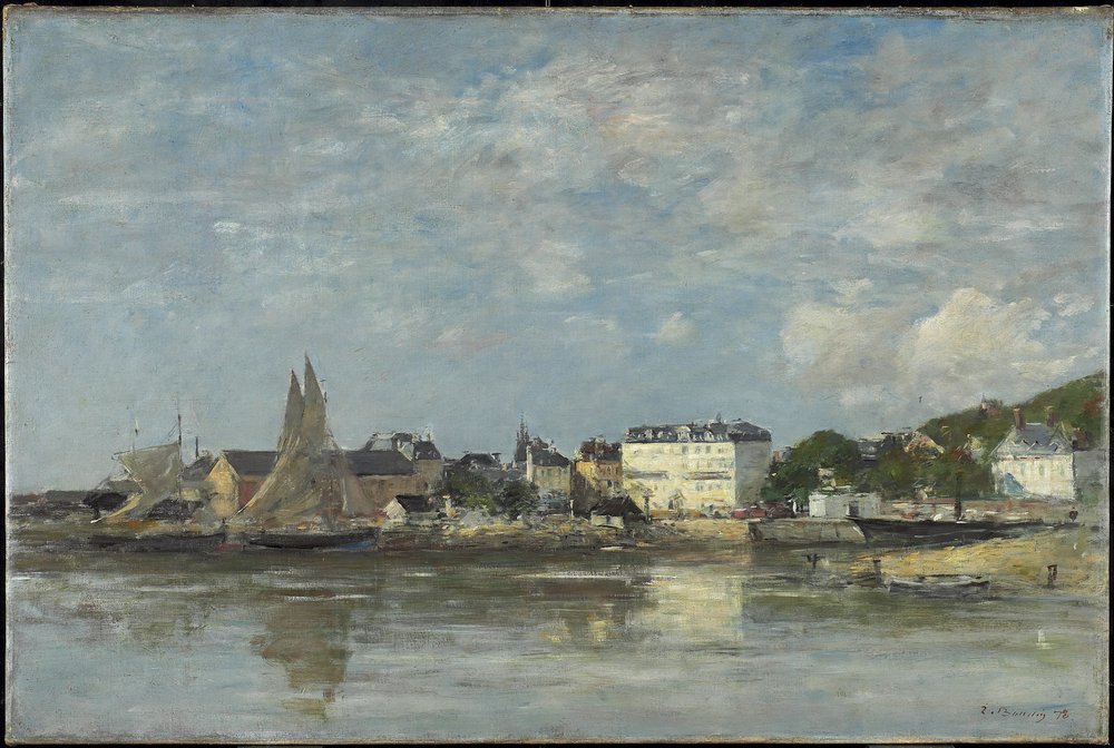 View of the Harbour at Trouville by Eugene Louis Boudin