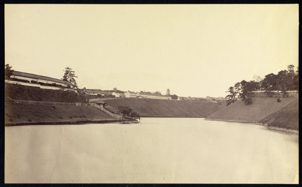 Moat around Tycoon's Palace at Yedo by Felice Beato