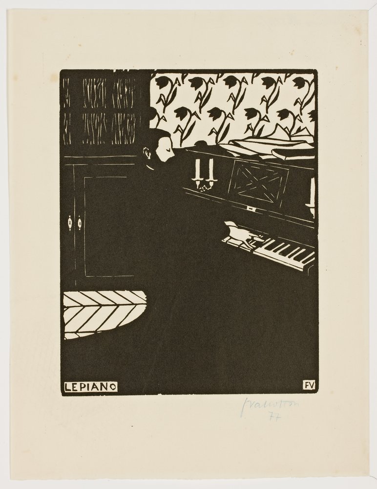 The Piano, from the series "Musical Instruments", 1896-97 by Felix Edouard Vallotton