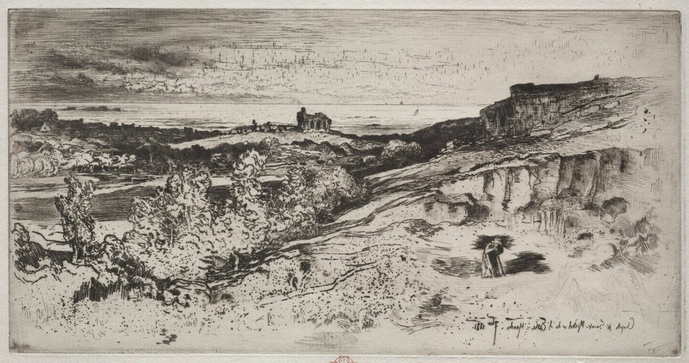 The Chapel Saint-Michel at l'Estre by Felix Hilaire Buhot