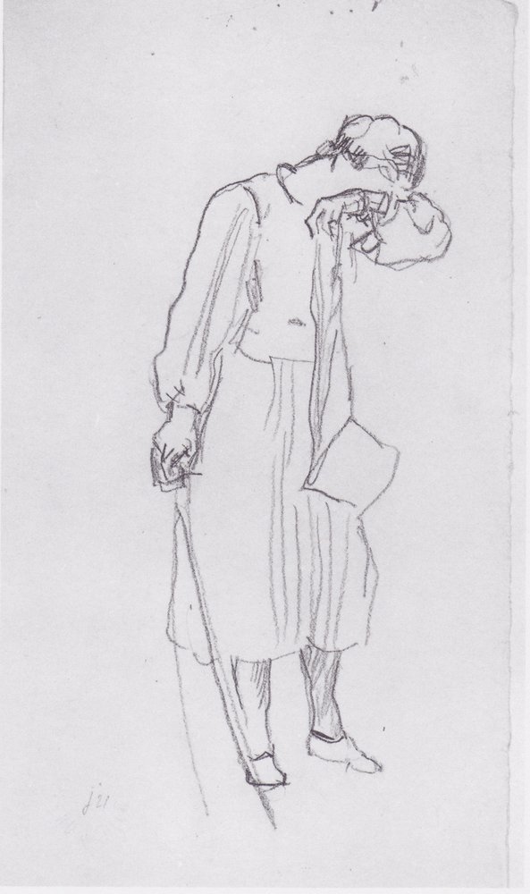 Departing Woman Figure 1 by Ferdinand Hodler