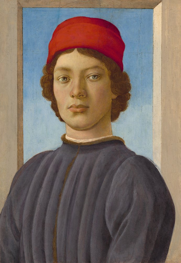 Portrait of a Young Man with a Red Cap by Filippino Lippi