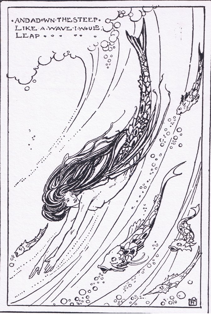 And down the steep, like a wave I would leap (The Mermaid) by Florence Harrison