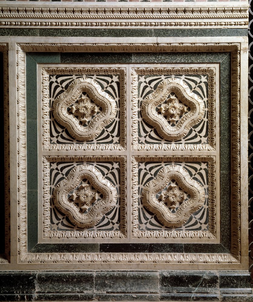 Detail of the Marble Wall Supporting the Marble Pulpit by Florentine School