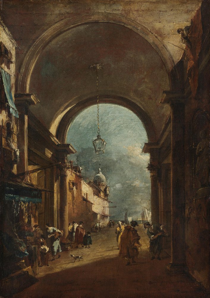 View through a Gateway by Francesco Guardi