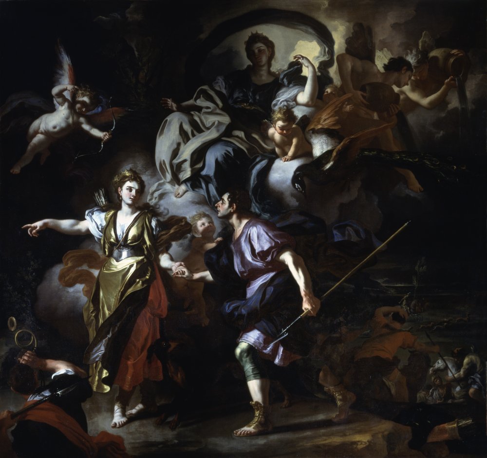 The Royal Hunt of Dido and Aeneas, c. 1712-14 by Francesco Solimena