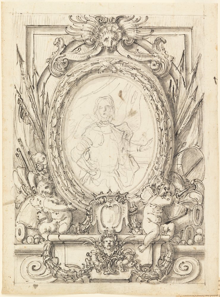 Design for a Panel with Portrait of a Nobleman by Francesco de Mura