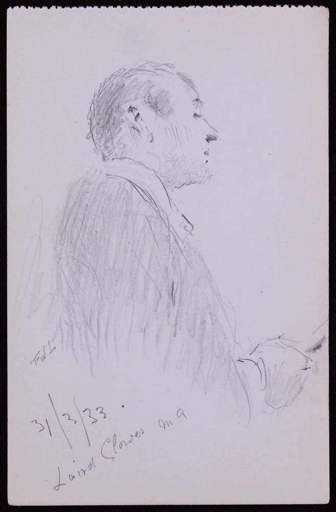 Portrait of Laird Clowes by Francis Wilfred Lawson