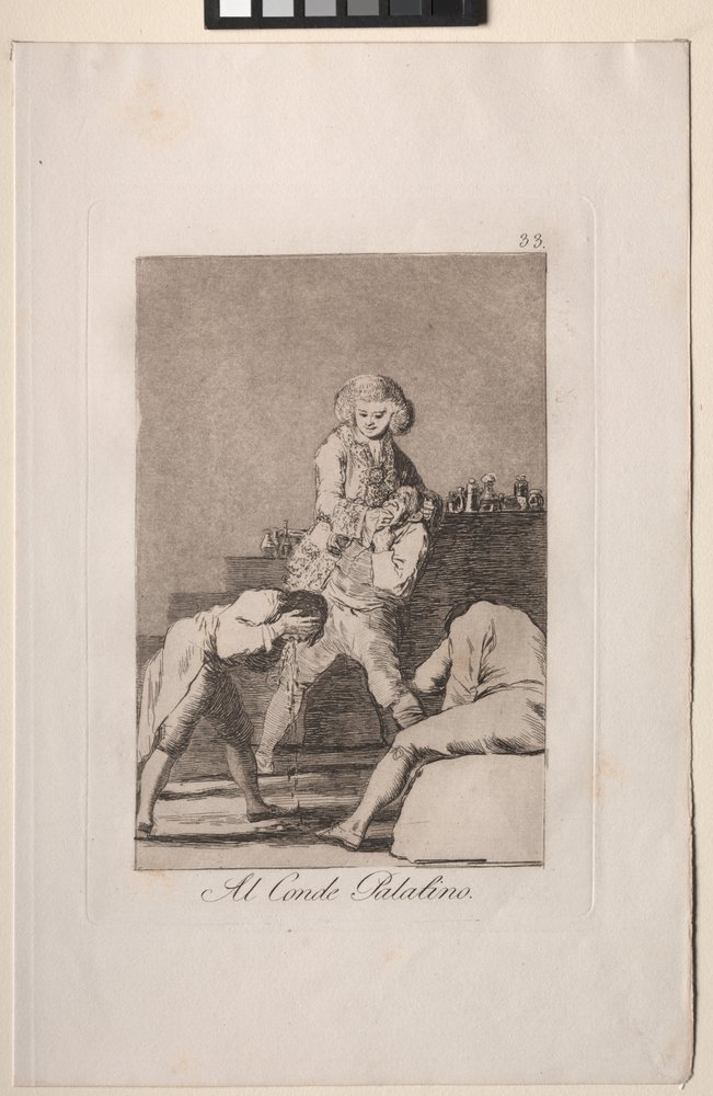 Caprichos: To the Count Palatine or Count of the Palate by Francisco de Goya