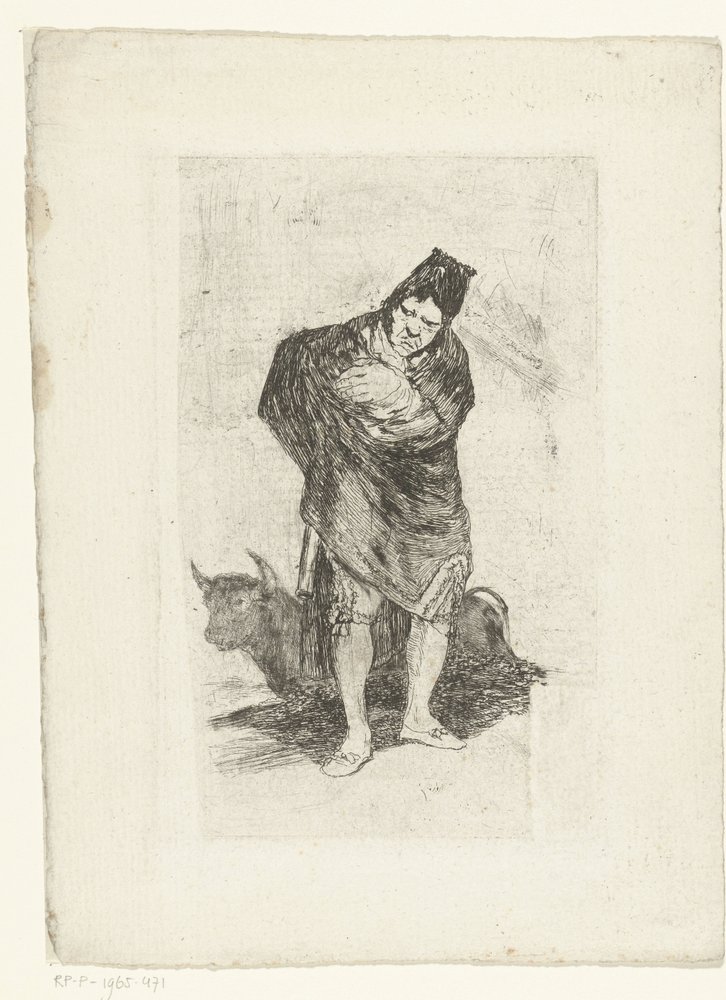 Old bullfighter El embozado by Francisco de Goya