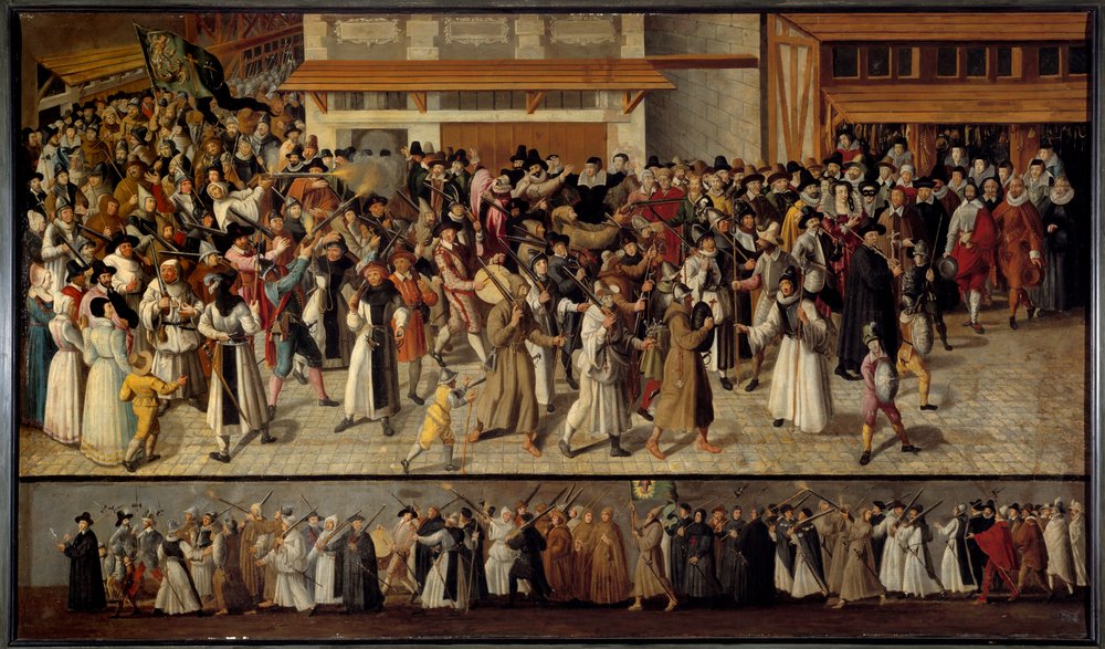 Religious wars between Catholics and Protestants: Procession of the ...