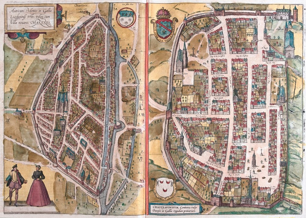 Chartres and Chateaudun, France by Franz Hogenberg